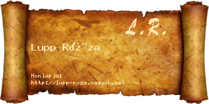 Lupp Róza névjegykártya